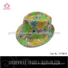 Girls Fedora Hats Floral Pattern sequin beautiful flower for promotional